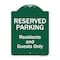 Signmission Reserved Parking Residents And Guests Heavy-Gauge Aluminum Sign, 24" x 18", GW-1824-9767 A-DES-GW-1824-9767 - alternate 1